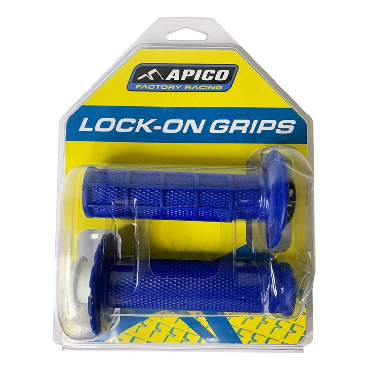 APICO LOCK ON FULL DIAMOND HALF WAFFLE HANDLEBAR GRIPS