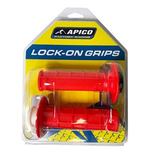 APICO LOCK ON FULL DIAMOND HALF WAFFLE HANDLEBAR GRIPS