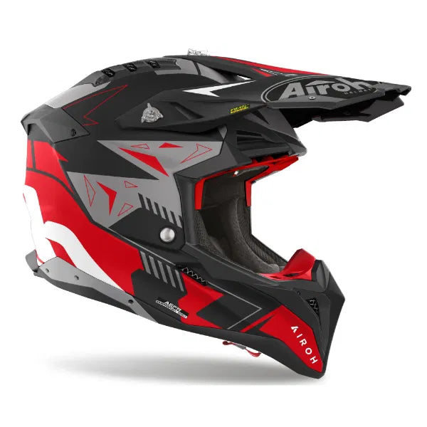 Airoh Aviator 3 Spin Red Matt MX Helmet 22:06