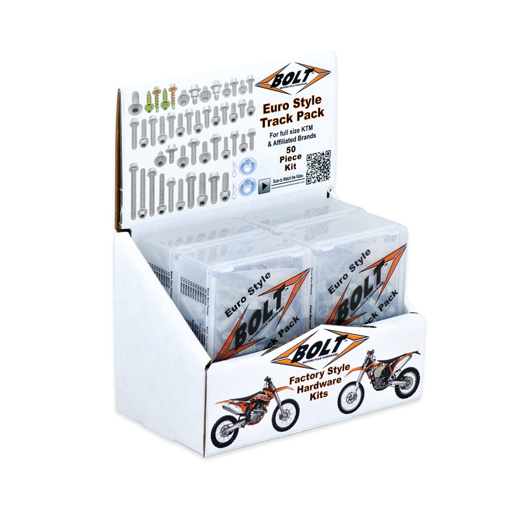 BOLT TRACK PACK FASTENER KIT 6PC BOX SET EURO STYLE