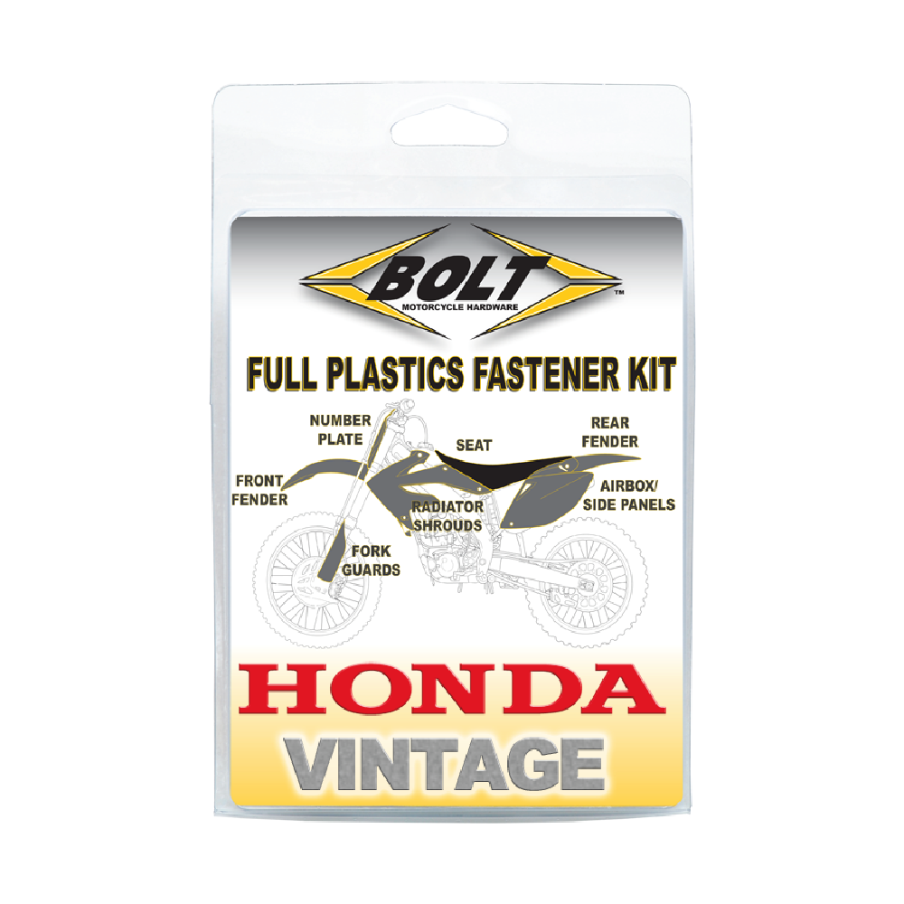 BOLT PLASTIC FASTENER KIT HONDA CR125 85-90, CR250 85-89, CR500 85-89