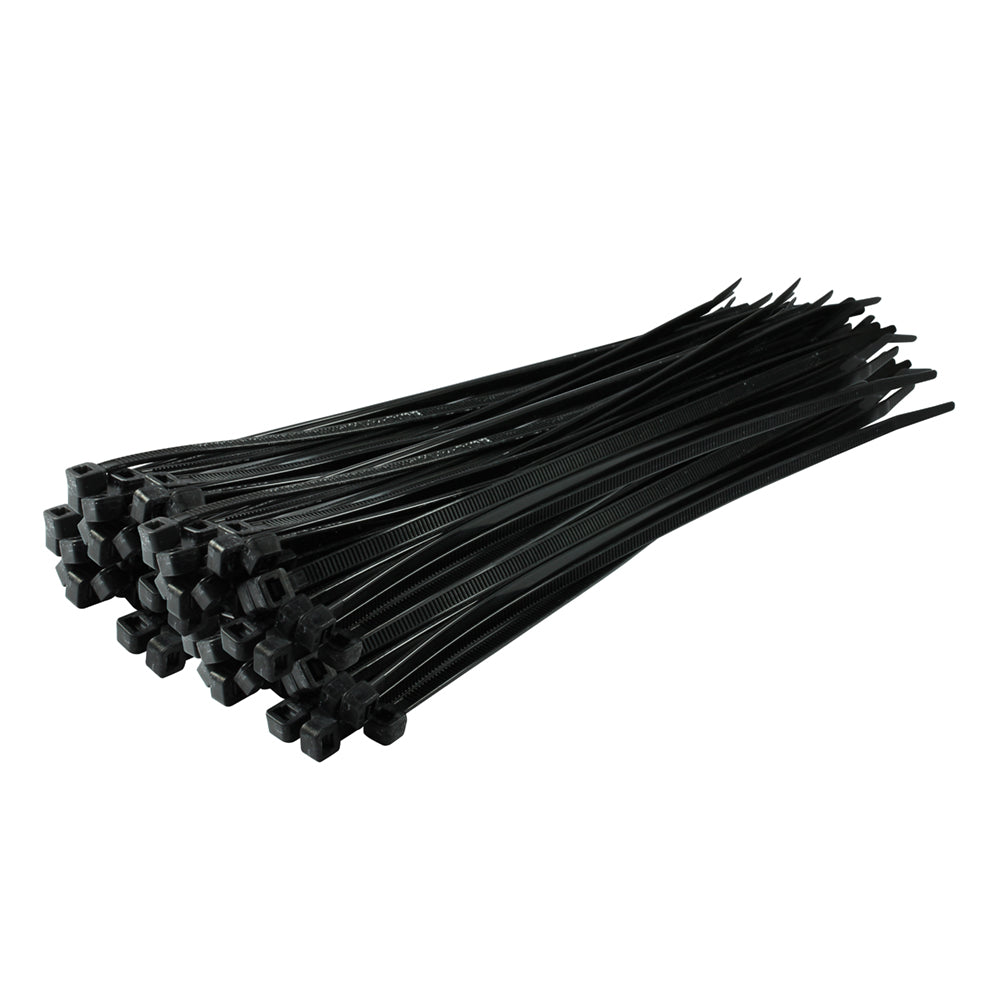 RACELINE CABLE TIES 300 x 4.8mm x100 BLACK