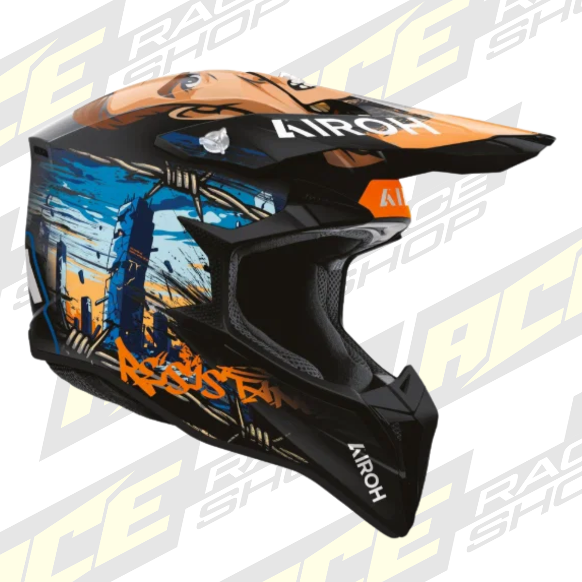 AIROH WRAAAP GEAR MATT MX MOTOCROSS HELMET