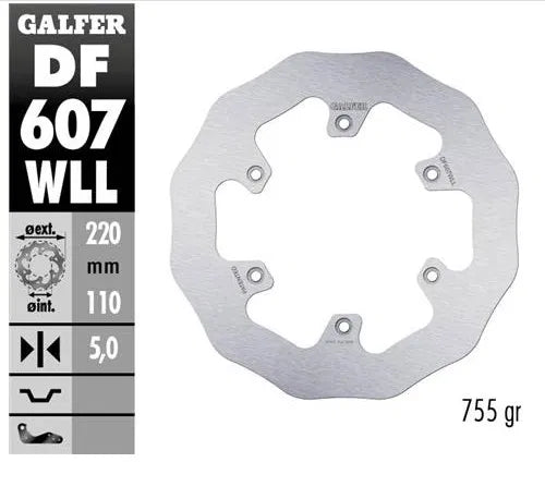 GALFER KTM/HUS/GAS 220x5mm SOLID WAVE REAR DISC