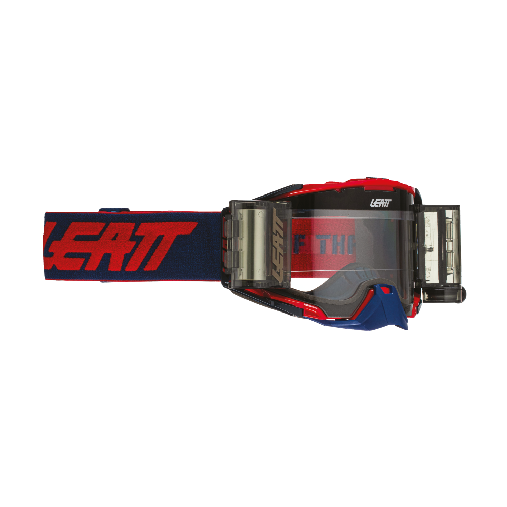 LEATT GOGGLE VELOCITY 6.5 ROLL-OFF RED/BLUE - CLEAR LENS