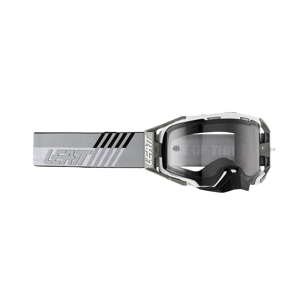 LEATT GOGGLE VELOCITY 6.5 WHITE - LIGHT GREY LENS (r)