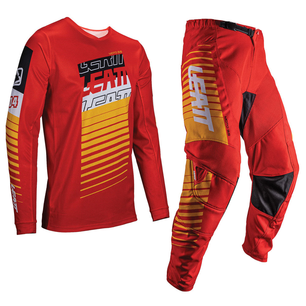 LEATT PANT AND SHIRT KIT 3.5 RED
