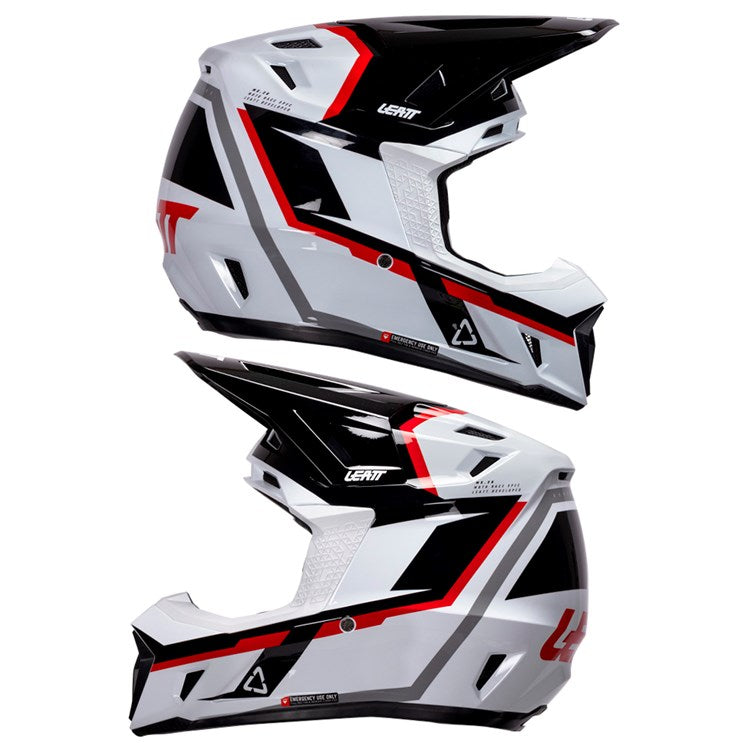 LEATT 2026 HELMET MOTO 7.5 V26 WHITE/RED + FREE GOGGLES
