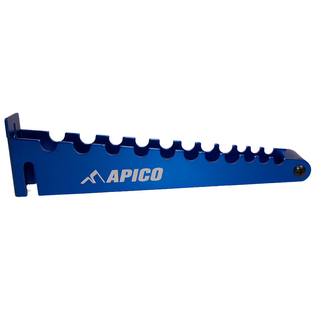 APICO T-BAR 11 SLOT TOOL BOX RACK ALLOY BLUE