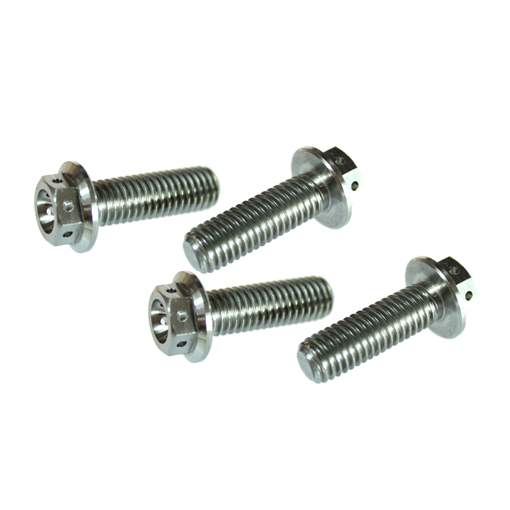 APICO TITANIUM HEX HEAD FLANGE BOLT M8X30 10MM SOCKET X4 PACK