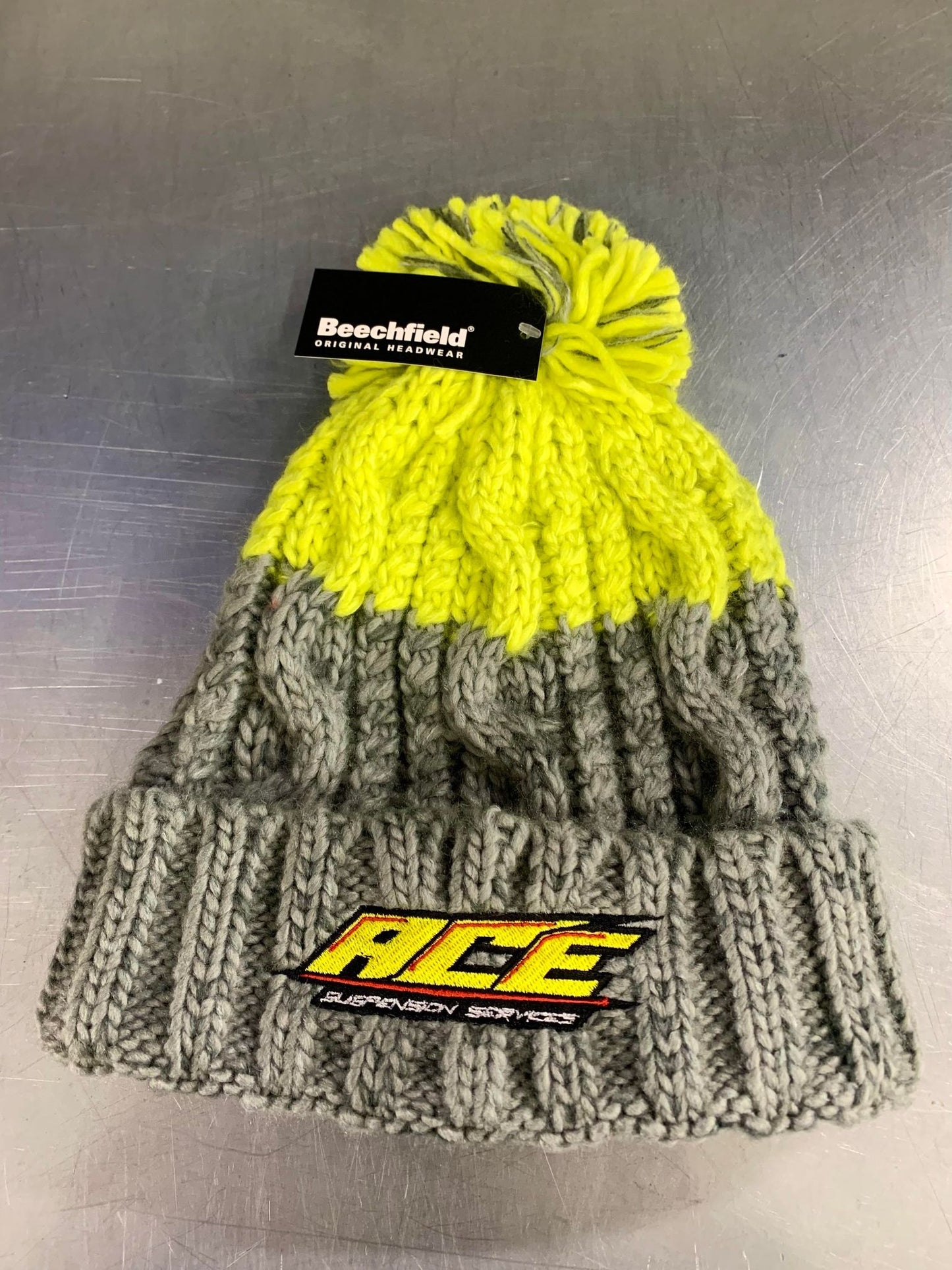 ACE BOBBLE HATS (YELLOW) - ACE Race Shop