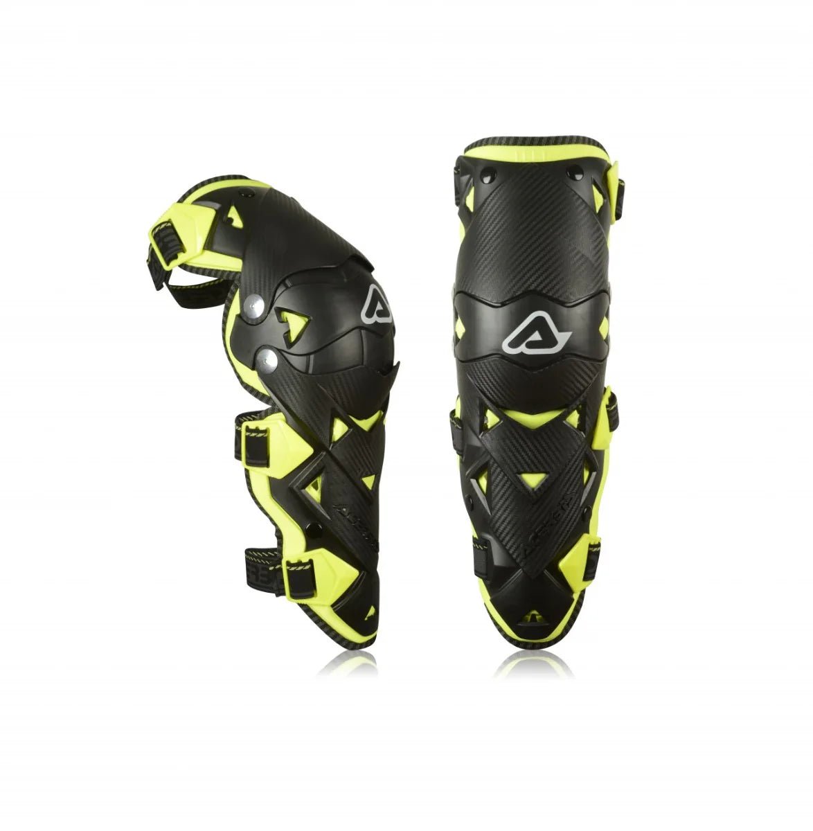 ACERBIS - IMPACT EVO 3.0 - KNEE GUARD (BLACK/YELLOW) - ACE Race Shop