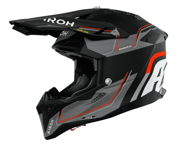 Airoh Aviator 3 Leader Orange Matt MX Motocross/Enduro Helmet - ACE Race Shop