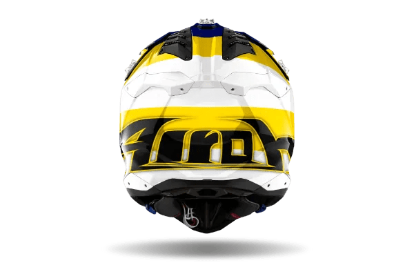Airoh Aviator 3 Monach Blue/Yellow Gloss MX Helmet - ACE Race Shop