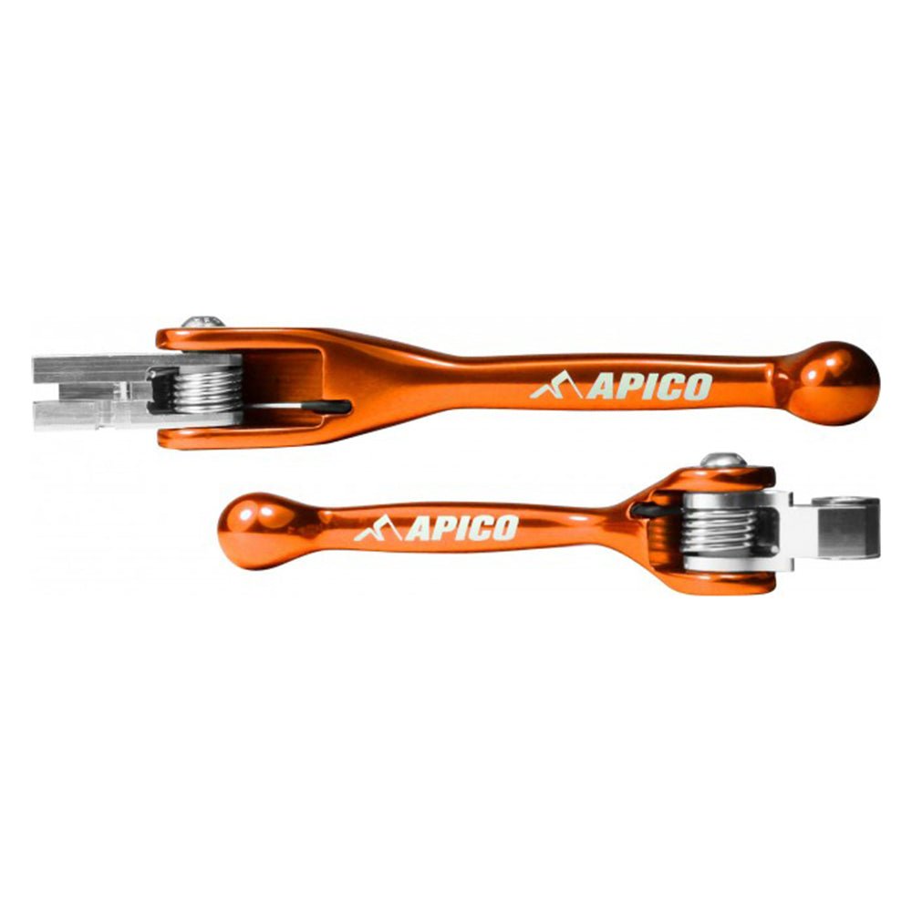 APICO FLEXI LEVER (PAIR) KTM/HQV/GAS/SHER/TM SX/SX - F/EXC/EXC - F 250 - 500 14 - 23, SX125 - 150 16 - 23 ORANGE (R) - ACE Race Shop