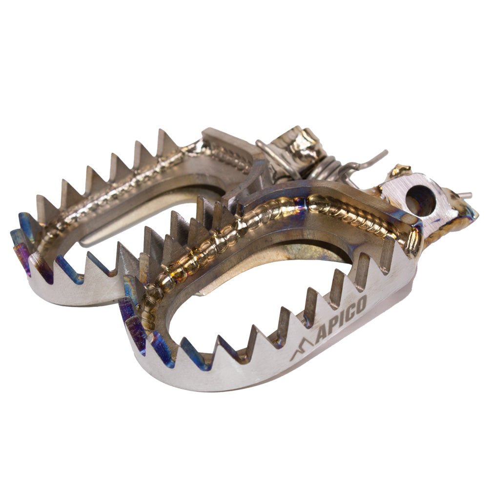 APICO FOOT PEG TITANIUM OPEN DESIGN YAM YZ65 - 250 98 - 25, YZ250F 01 - 23, YZ450F 01 - 22, YZFX/WRF250 01 - 24, YZFX/WRF450 01 - 23, GAS >17 (R) - ACE Race Shop