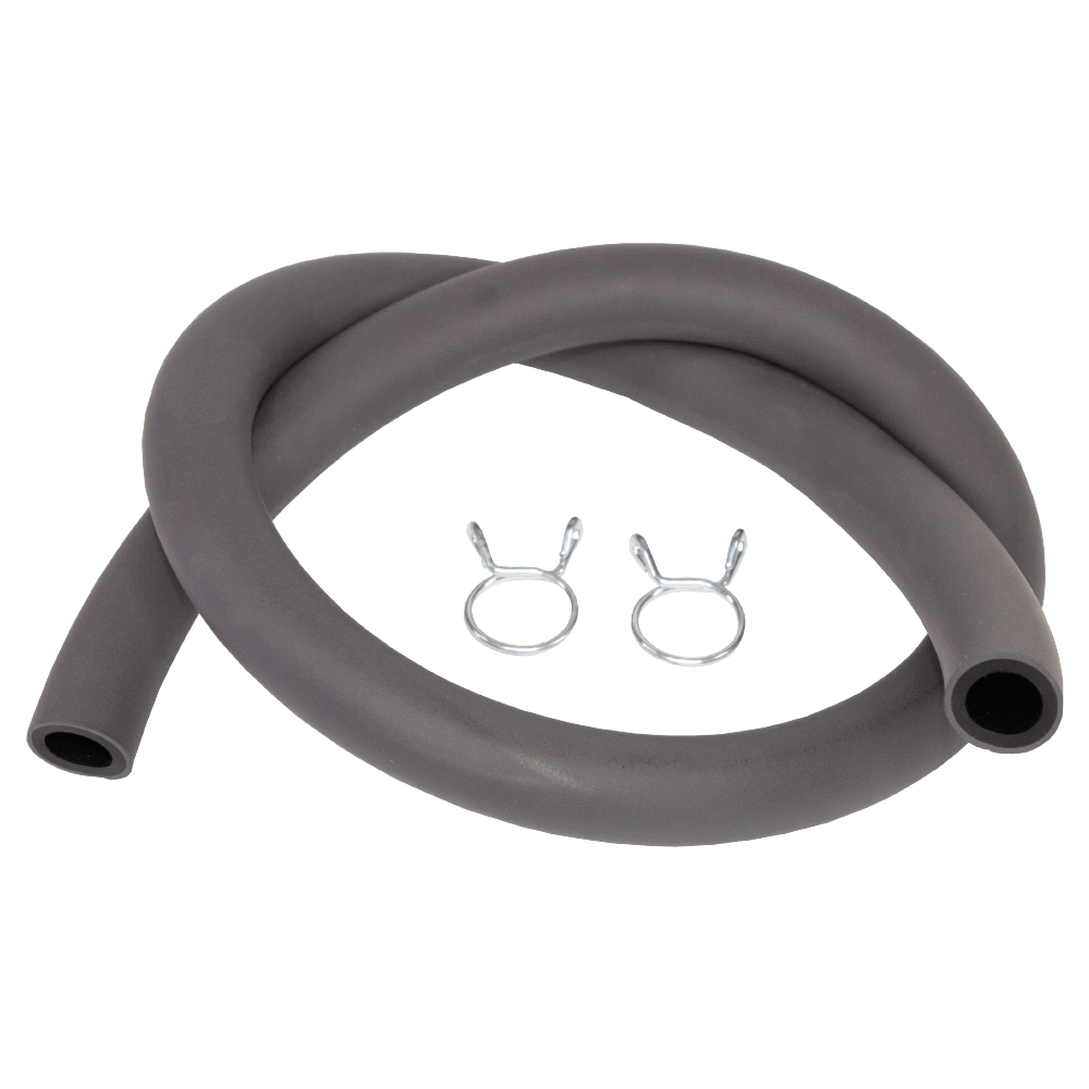 APICO FUEL PIPE 8MM X 13MM DUAL LAYER OEM STYLE FUEL PIPE 0.5 METER WITH CLIPS GREY - ACE Race Shop