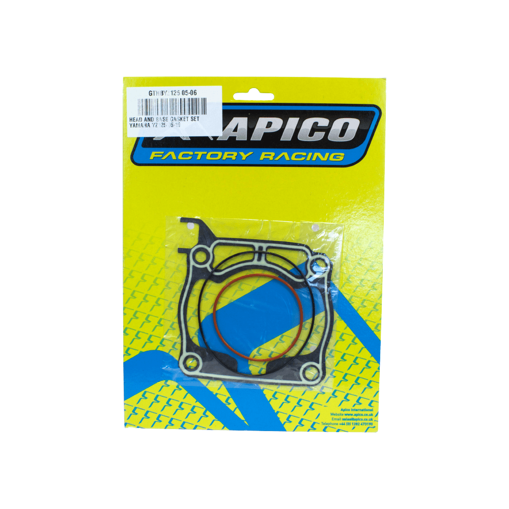 APICO HEAD AND BASE GASKET SET YAMAHA YZ125 05 - 21, YZ125X 20 - 22 - ACE Race Shop