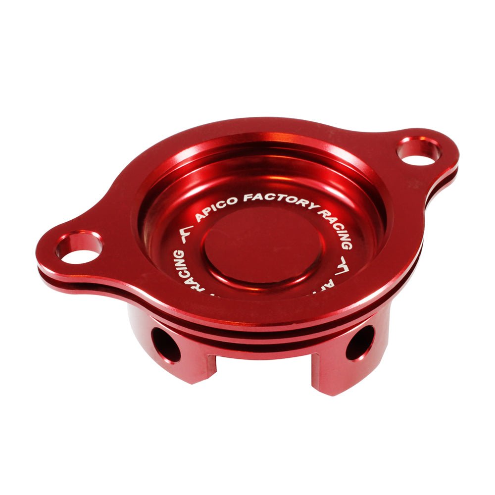 APICO OIL FILTER COVER HONDA CRF250R 10 - 17 RED - ACE Race Shop