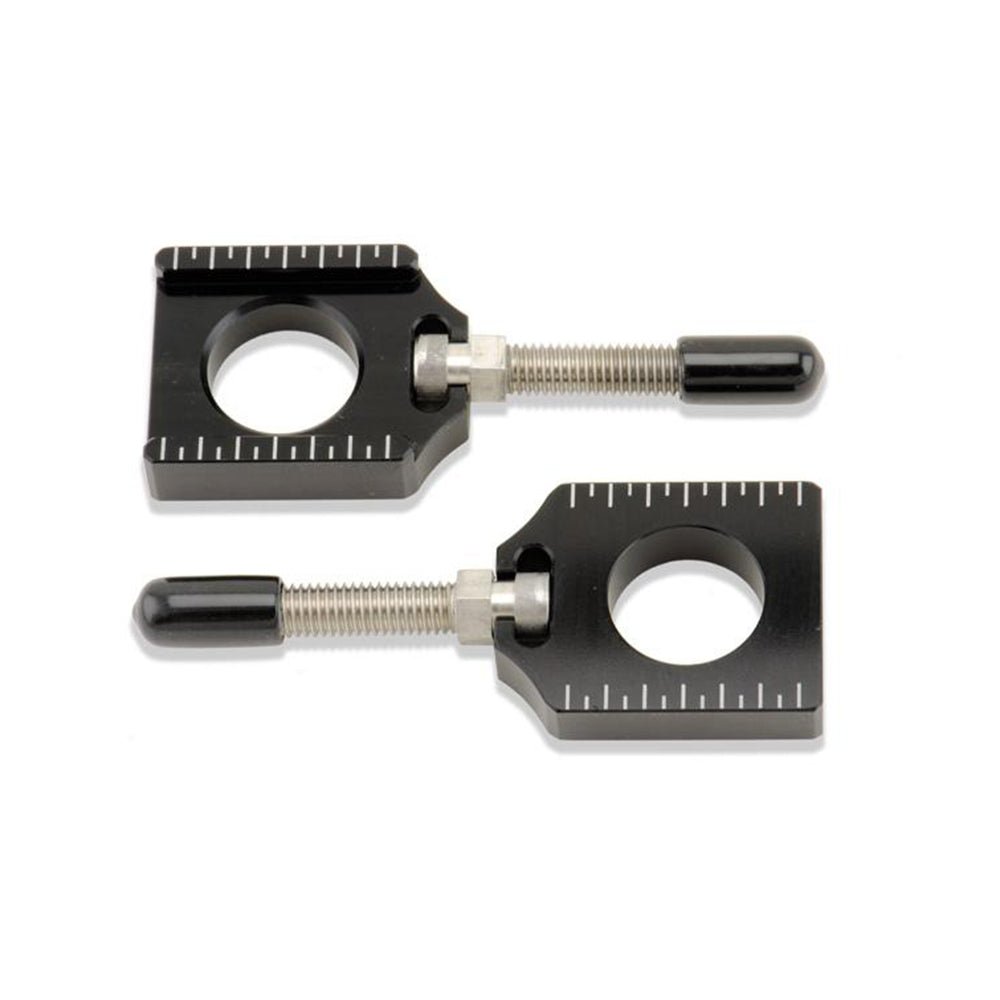 BOLT CHAIN ADJUSTER BLOCKS YAMAHA YZ125 - 250 99 - 23, YZ250F/450F 02 - 08, WR250F/450F 01 - 23 BLACK - ACE Race Shop