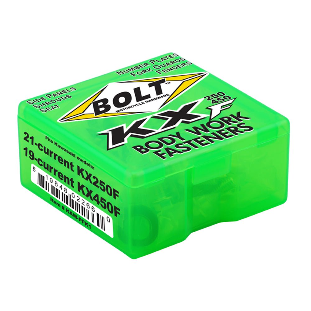 BOLT PLASTIC FASTENER KIT KAWASAKI KX250F 21 - 23, KX450F 19 - 23, KX250XC/450XC 21 - 23 - ACE Race Shop