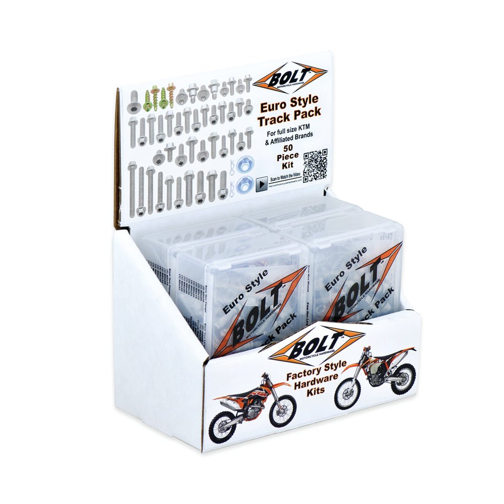 BOLT TRACK PACK FASTENER KIT 6PC BOX SET EURO STYLE - ACE Race Shop