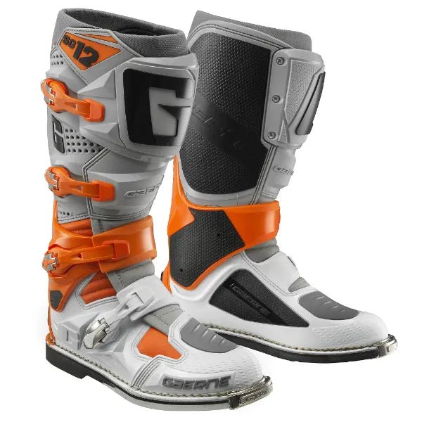 Gaerne SG12 Orange/Grey/White MX Boots - ACE Race Shop