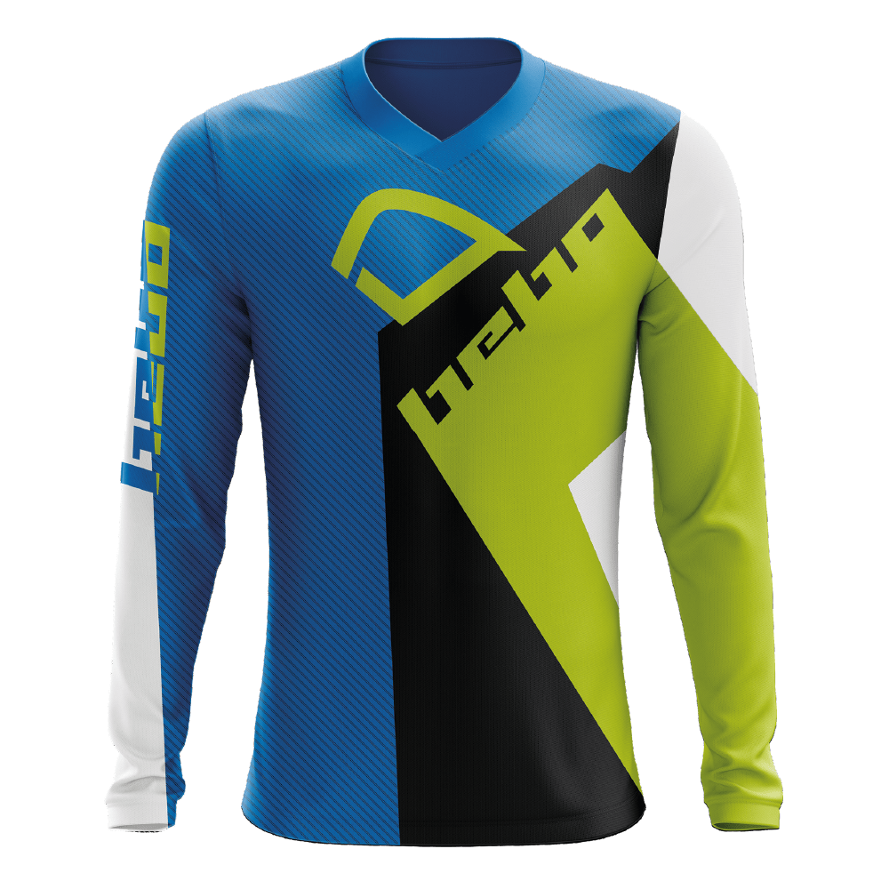 HEBO SHIRT PRO 20 BLUE/LIME XX - LARGE - ACE Race Shop