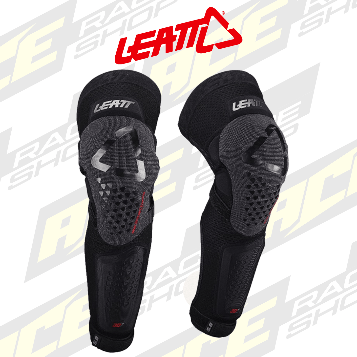 JUNIOR LEATT MX KNEE GUARD 3DF 5.0 EVO EXTENSION BLACK PAIR YOUTH - ACE Race Shop