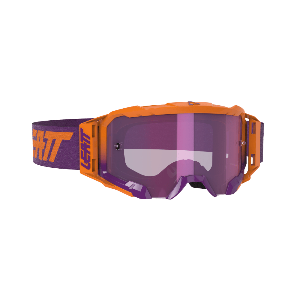LEATT GOGGLE VELOCITY 5.5 IRIZ NEON ORANGE - PURPLE LENS (r) - ACE Race Shop