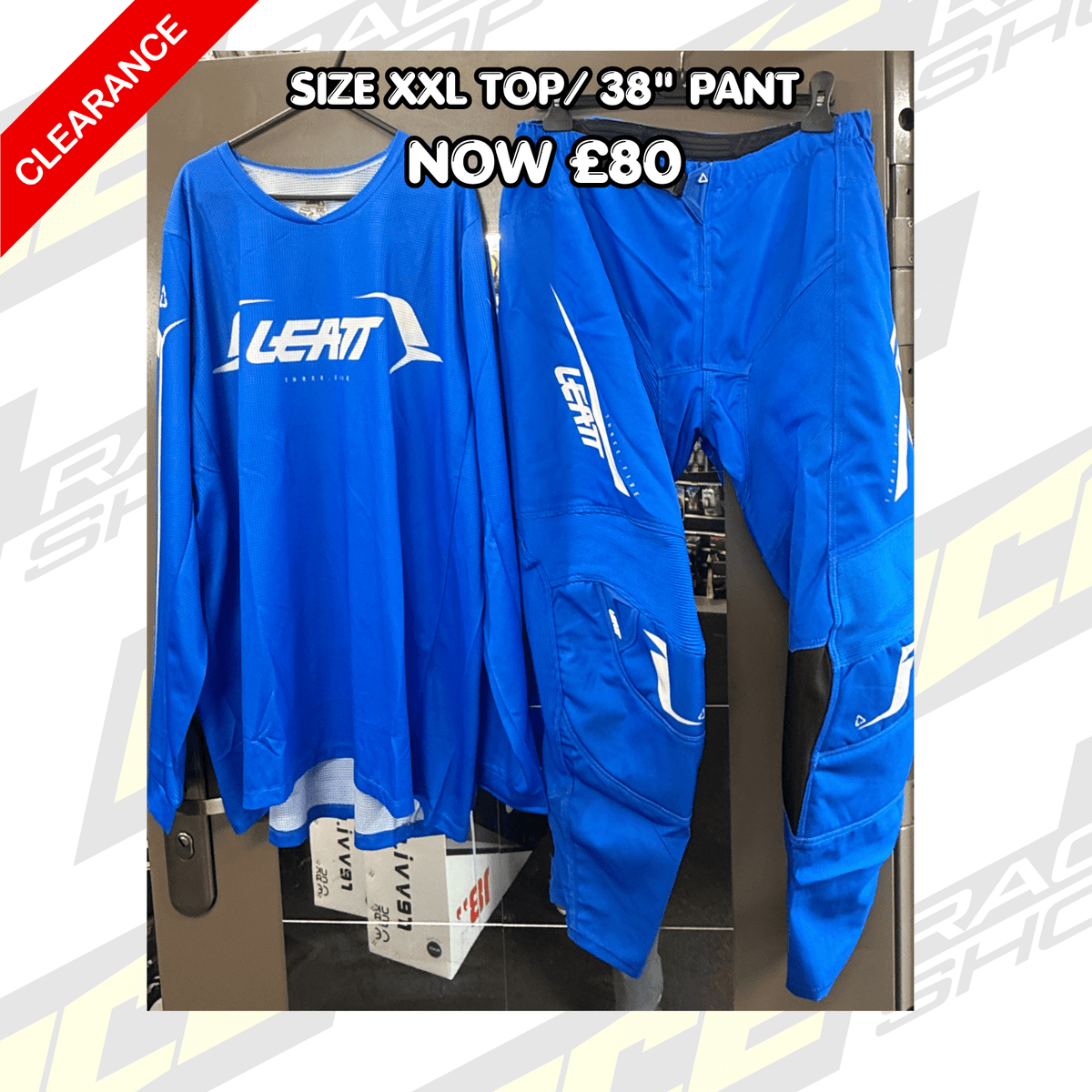 LEATT MOTOCROSS MX SHIRT & PANT KIT COMBO SALE CLEARANCE 3.5 BLUE XXL - ACE Race Shop