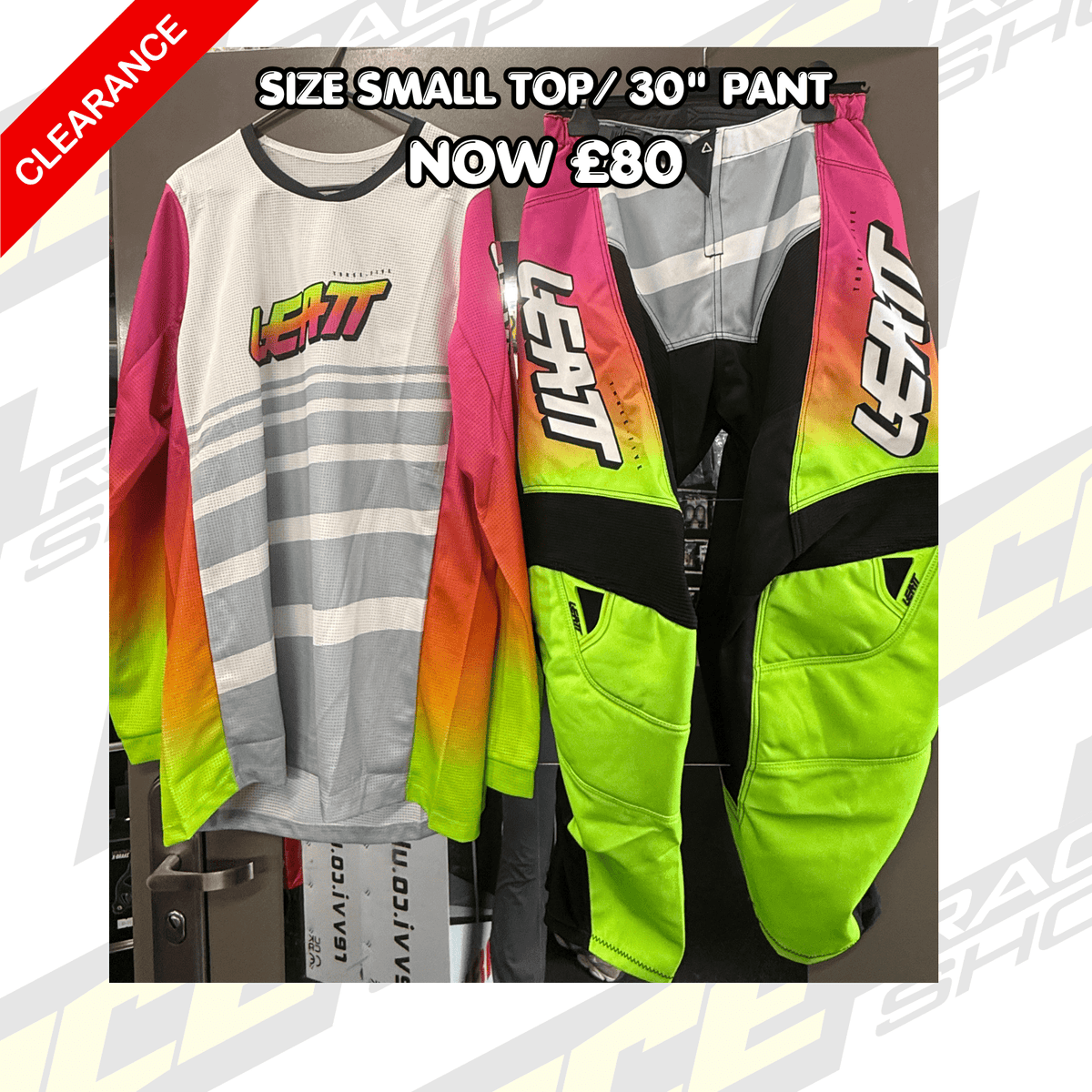 LEATT MOTOCROSS MX SHIRT & PANT KIT COMBO SALE CLEARANCE 3.5 PINK - ACE Race Shop