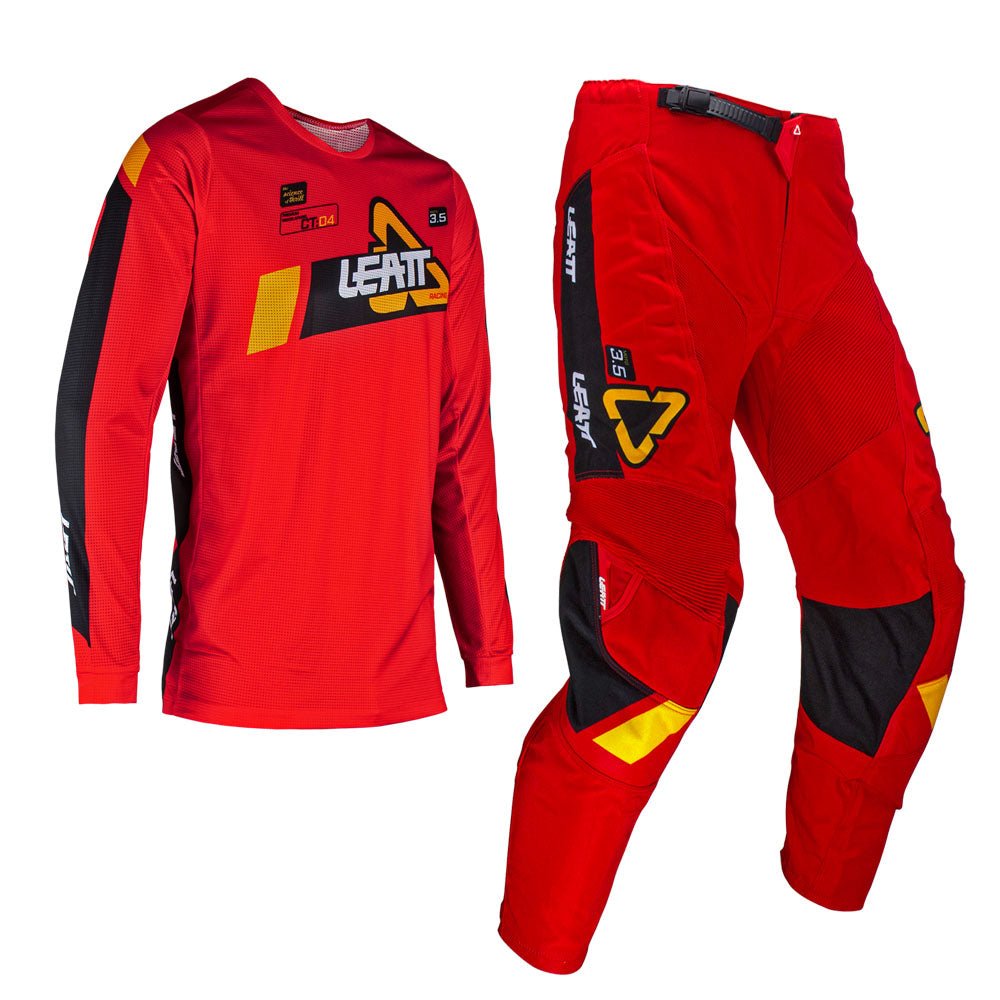 LEATT PANT AND SHIRT KIT YOUTH 3.5 RED - ACE Race Shop