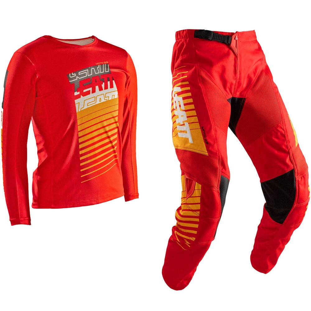 LEATT PANT AND SHIRT KIT YOUTH 3.5 RED - ACE Race Shop