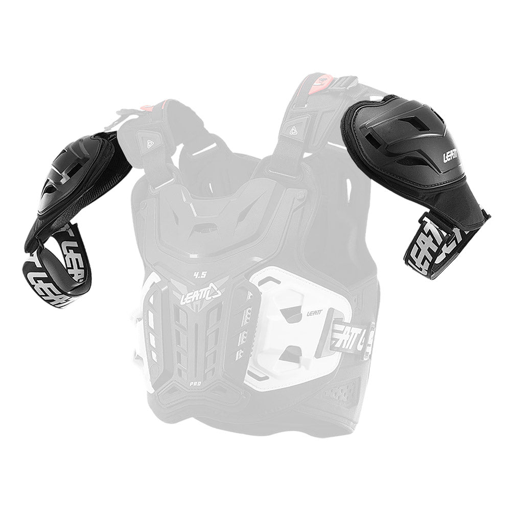 LEATT SHOULDER GUARDS 4.5 PRO BLACK PAIR - ACE Race Shop