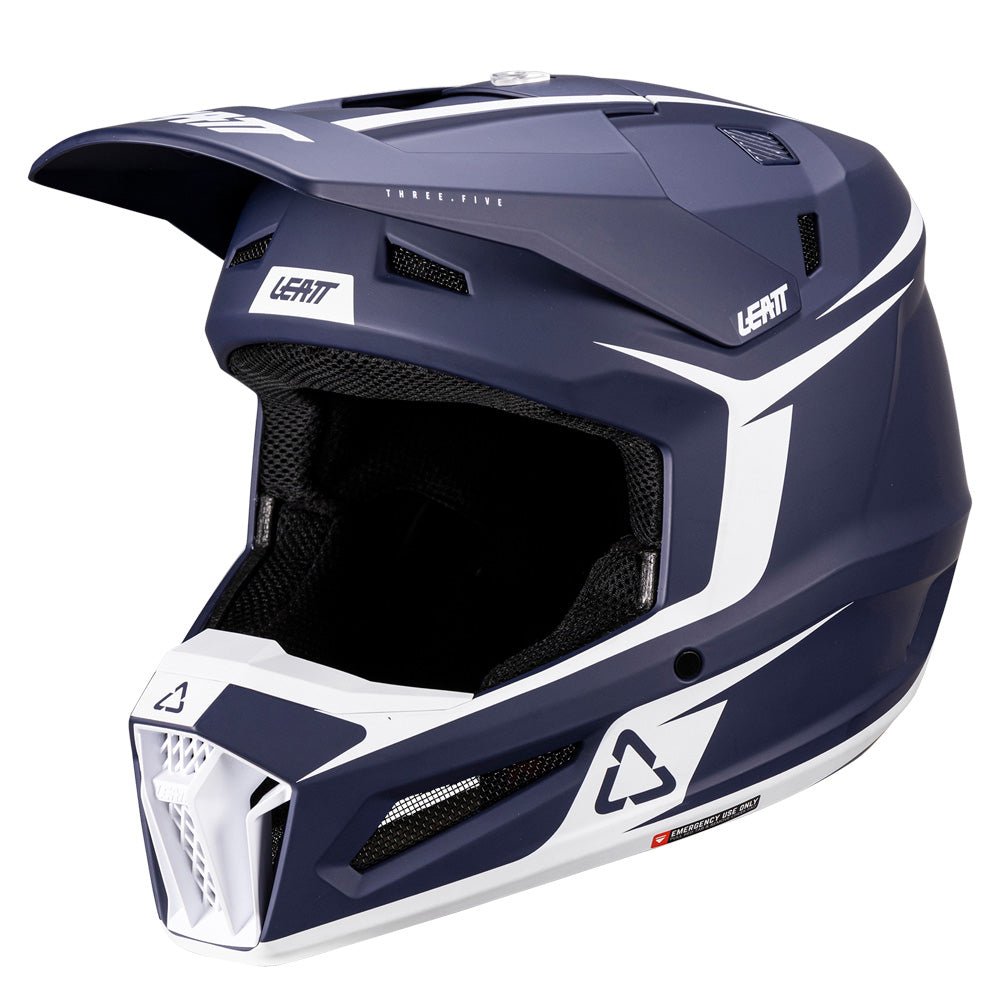 LEATT YOUTH MOTOCROSS ENDURO MX KIDS HELMET MOTO 3.5 - BLUE JUNIOR - ACE Race Shop