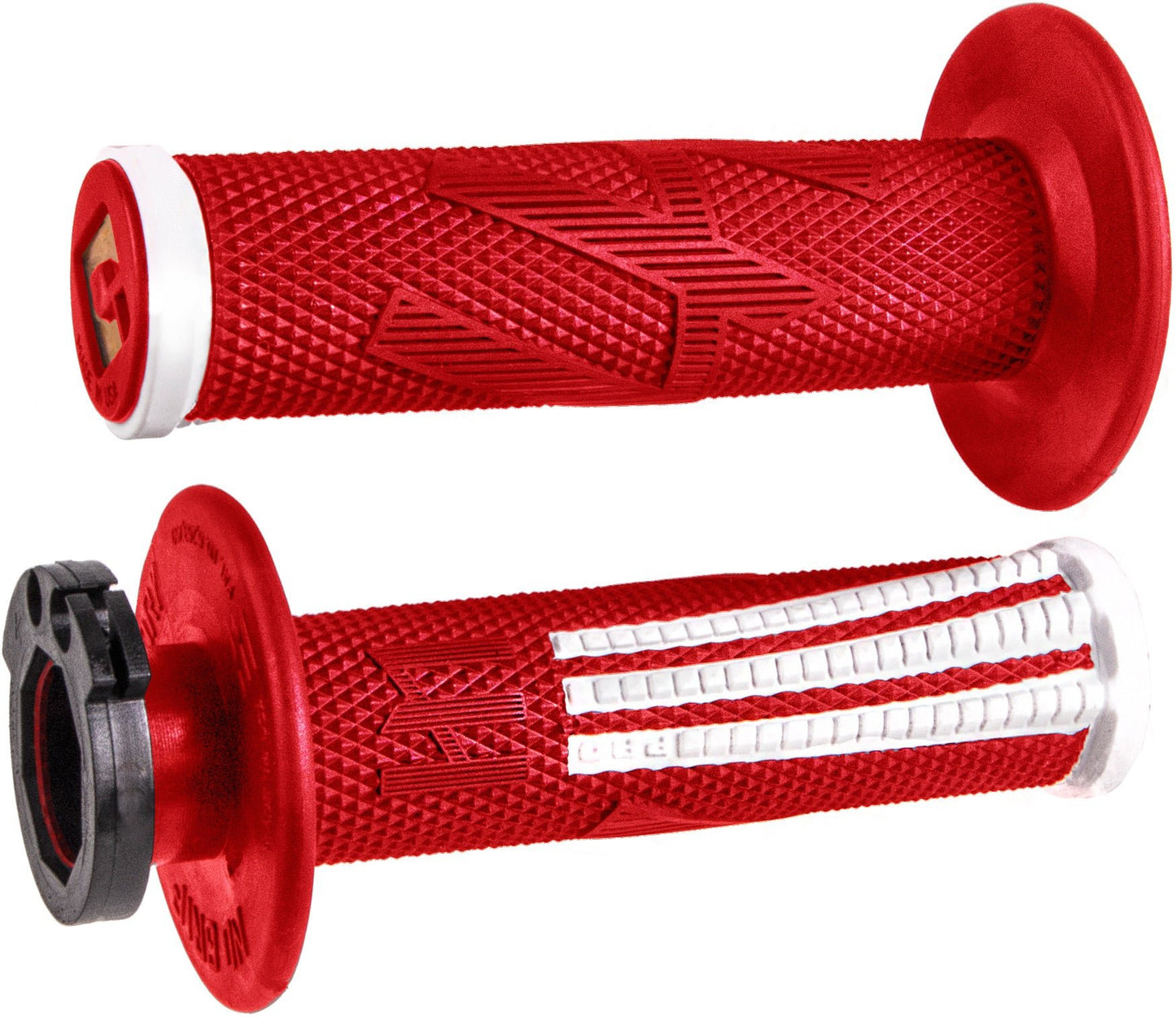 ODI EMIG2 PRO Lock On V2 Grip Red/White - ACE Race Shop