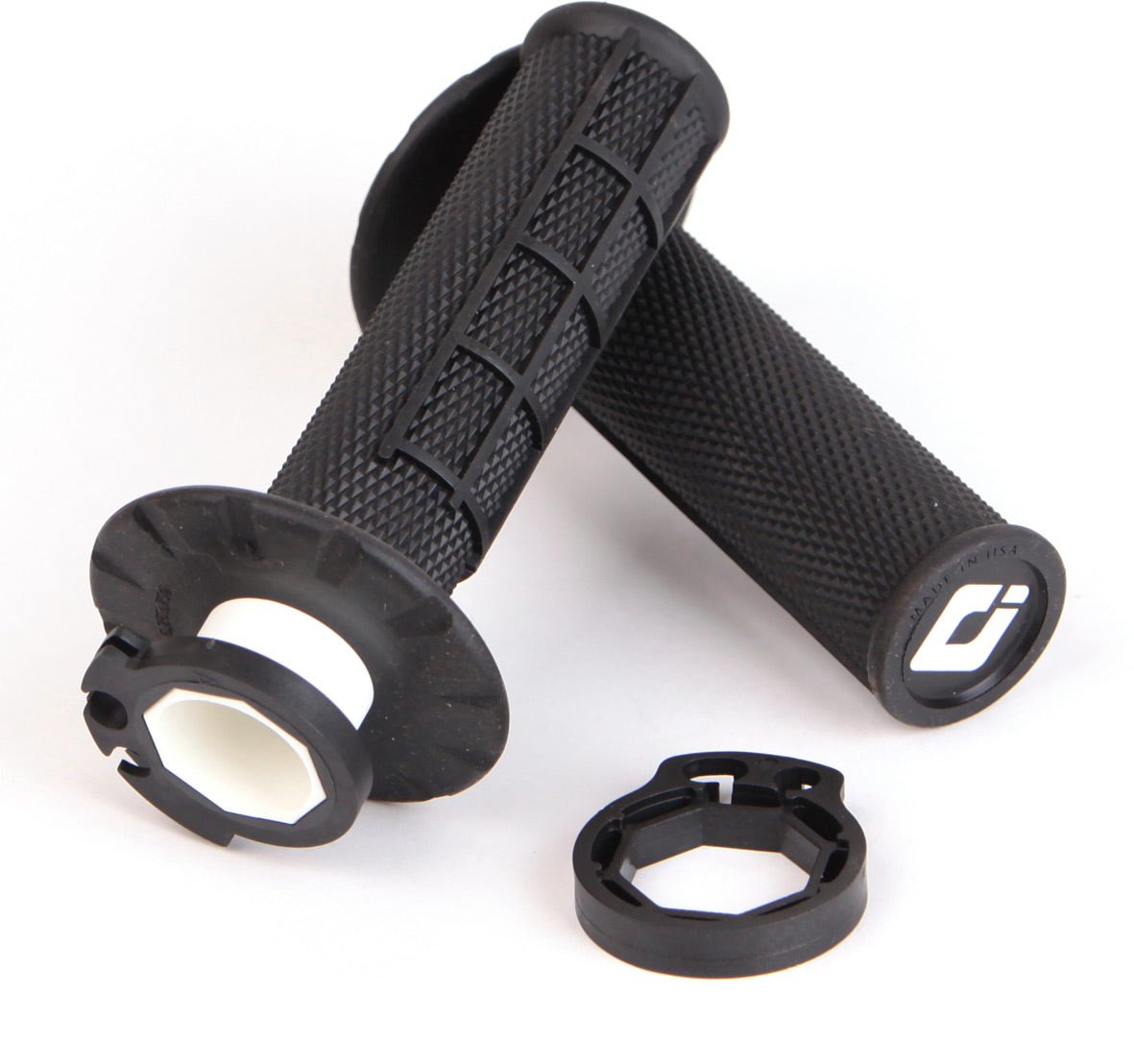 ODI Half Waffle MX Lock - On Grip Set - Black - ACE Race Shop