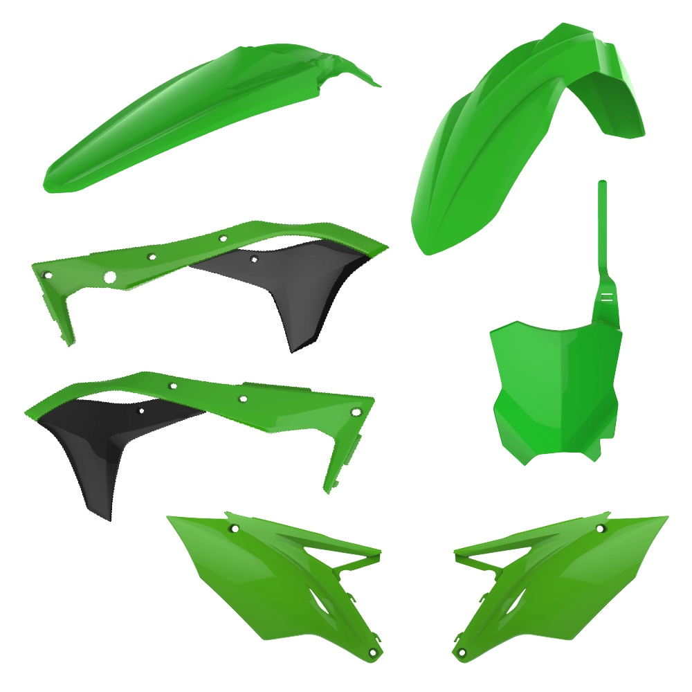 BOX KIT INC FORK GUARDS KAWASAKI KX250F 17-20 BLACK