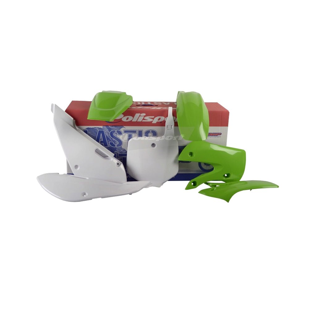 BOX KIT KAWASAKI KX65 00-25 GREEN 05/WHITE (OEM 13-15)