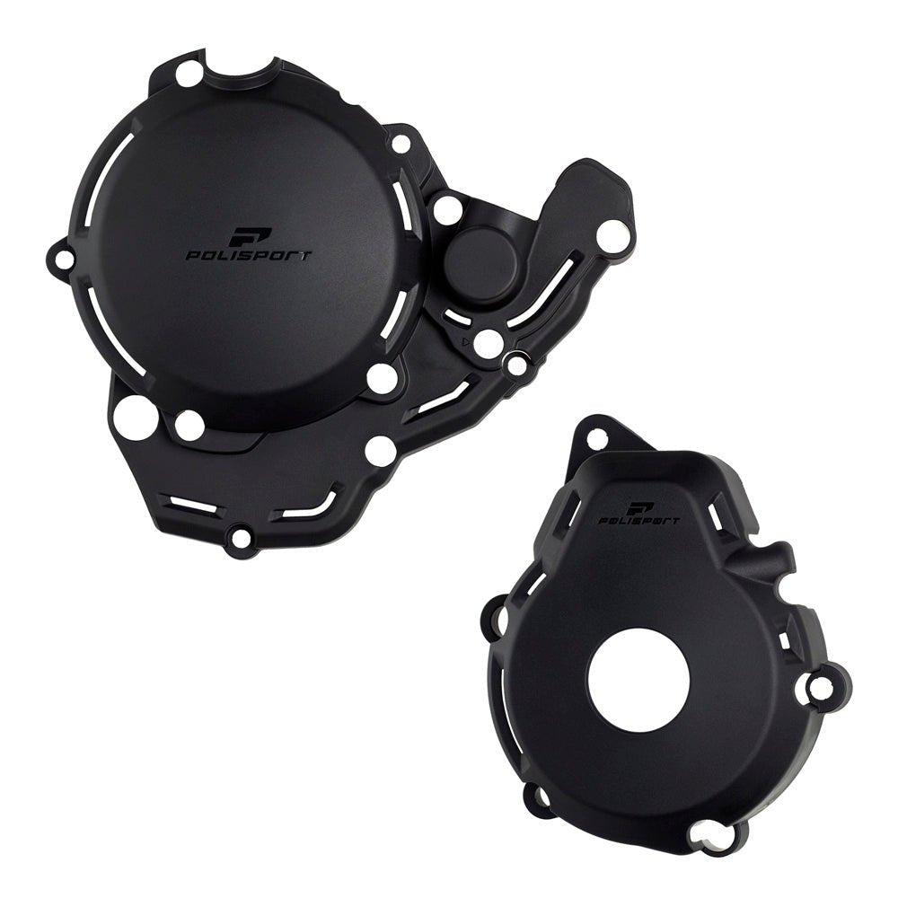 POLISPORT CLUTCH & IGNITION COVER PROTECTOR KTM EXC - F250 - 350 2024 BLACK - ACE Race Shop