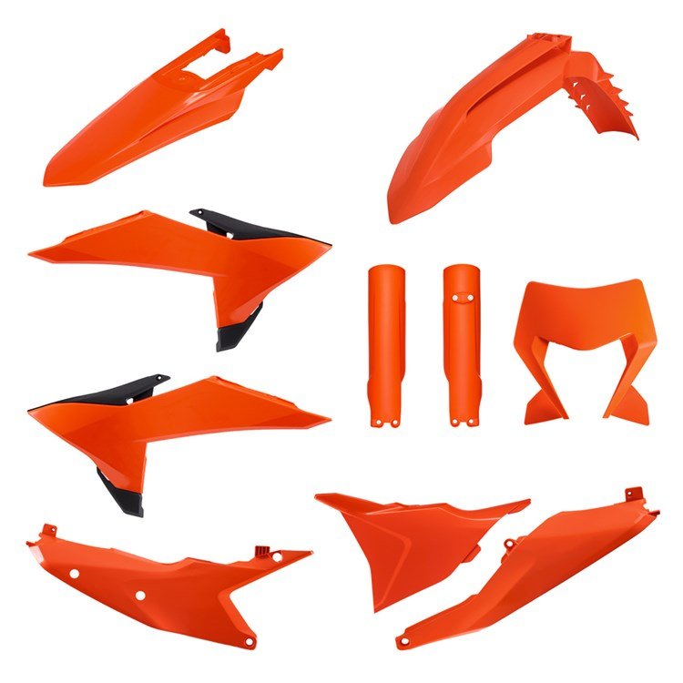 POLISPORT PLASTIC BOX KIT ENDURO INC FORK GUARDS & HEADLIGHT MASK KTM EXC/EXC - F 2026 OEM - ACE Race Shop