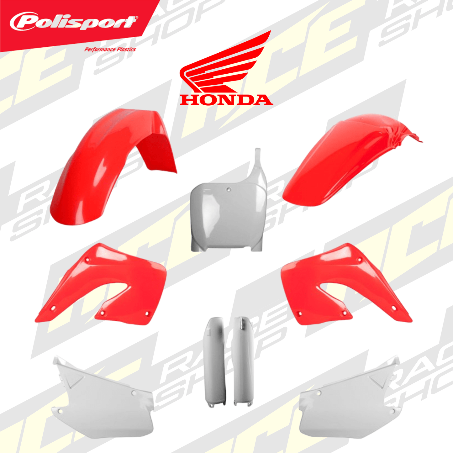 POLISPORT PLASTIC BOX KIT HONDA CR500 95 - 01 OEM - ACE Race Shop