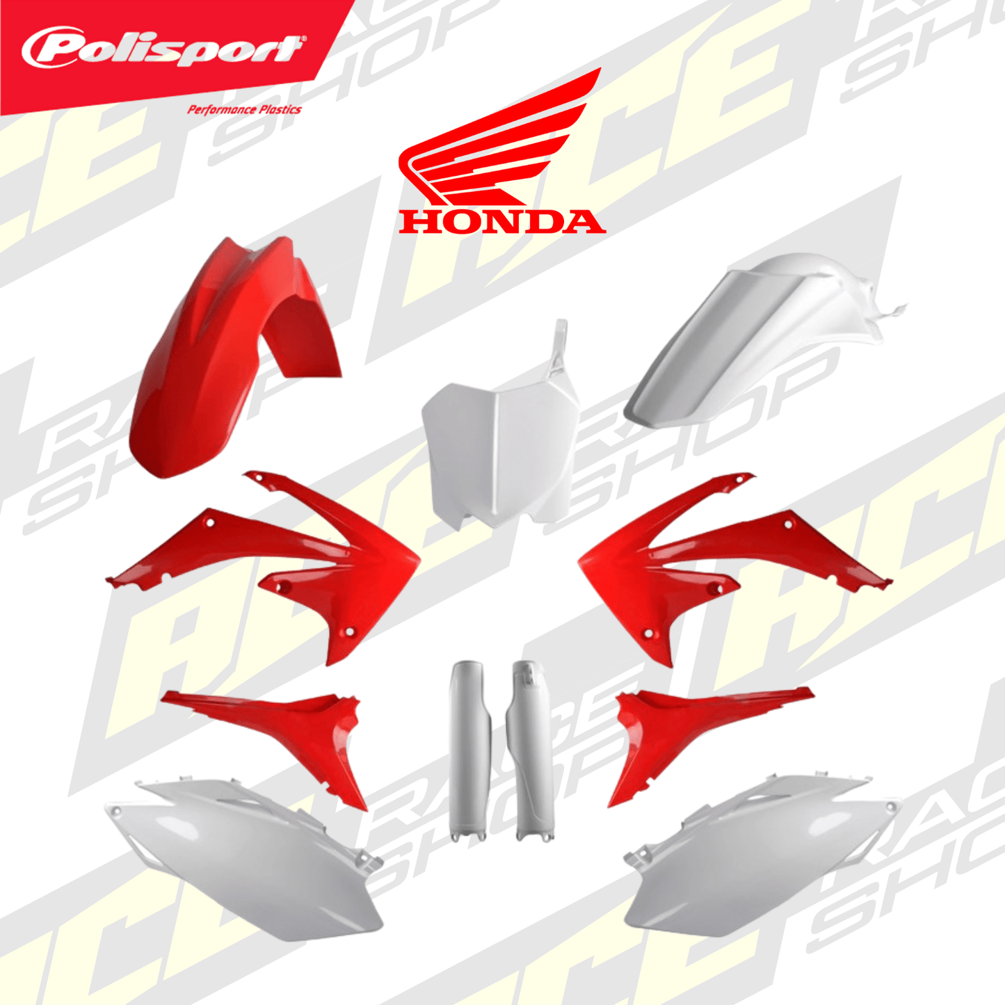 POLISPORT PLASTIC BOX KIT HONDA CRF250R 2010 ONLY, 450R 09 - 10 - ACE Race Shop