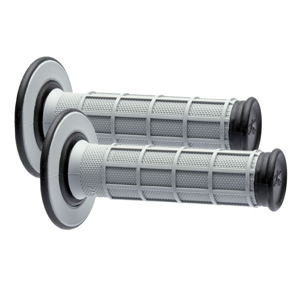 RENTHAL HANDLEBAR GRIP MX DUAL COMPOUND FULL WAFFLE GREY/BLACK - ACE Race Shop