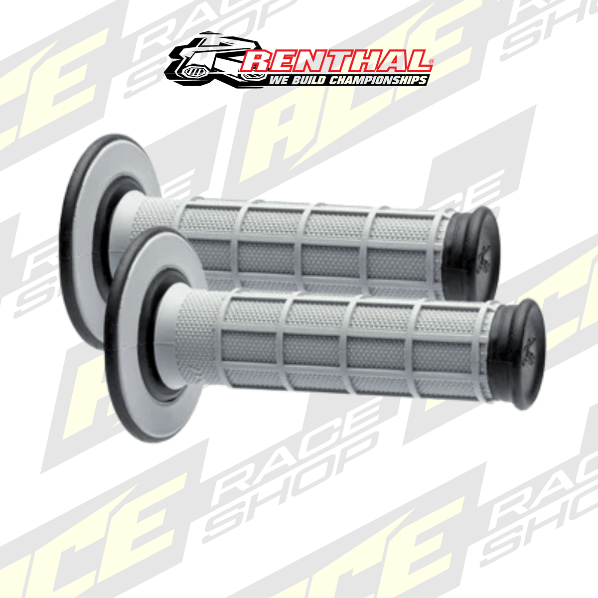 RENTHAL HANDLEBAR GRIP MX DUAL COMPOUND FULL WAFFLE GREY/BLACK - ACE Race Shop