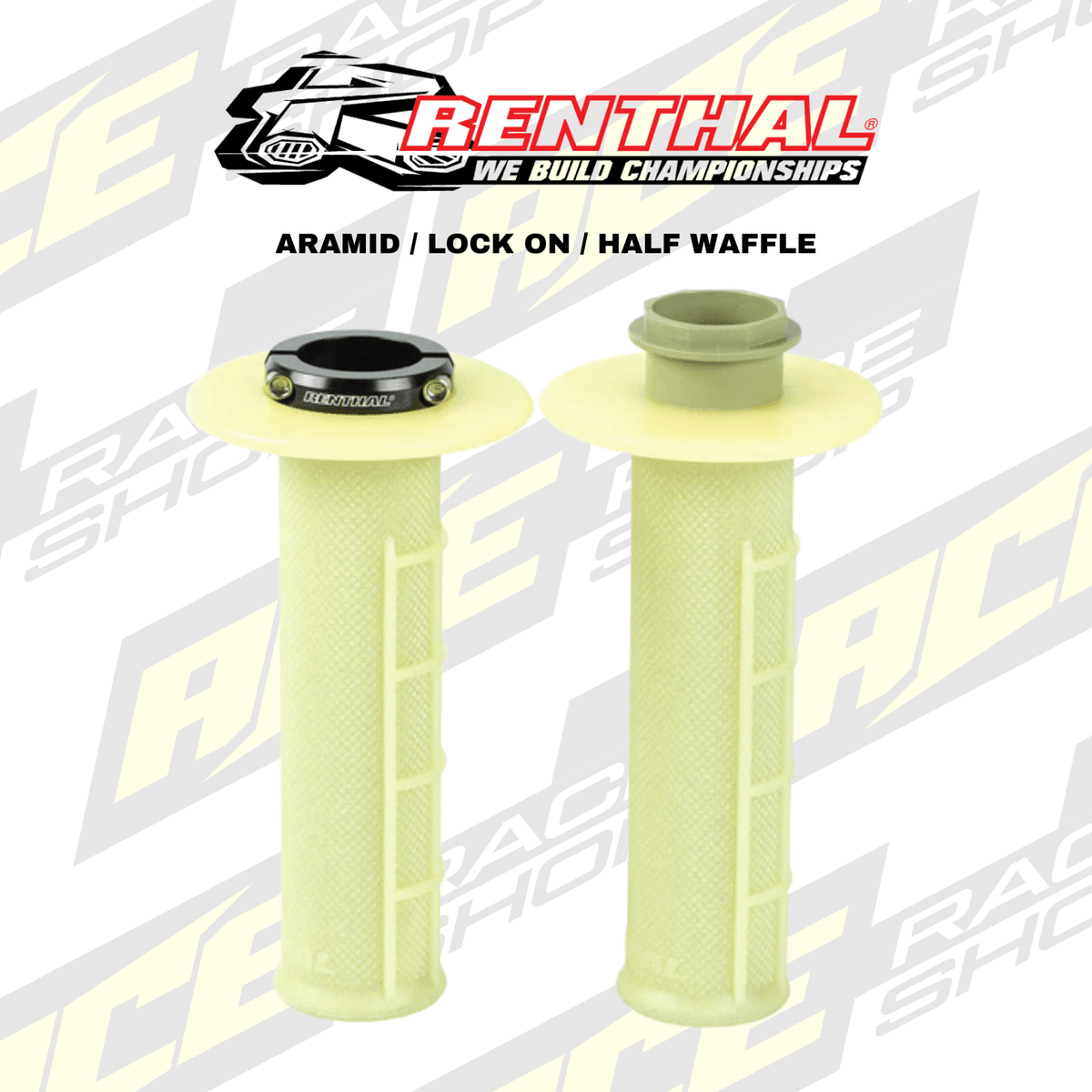 RENTHAL HANDLEBAR GRIP MX R - WORKS LOCK ON ARAMID, HALF WAFFLE - ACE Race Shop