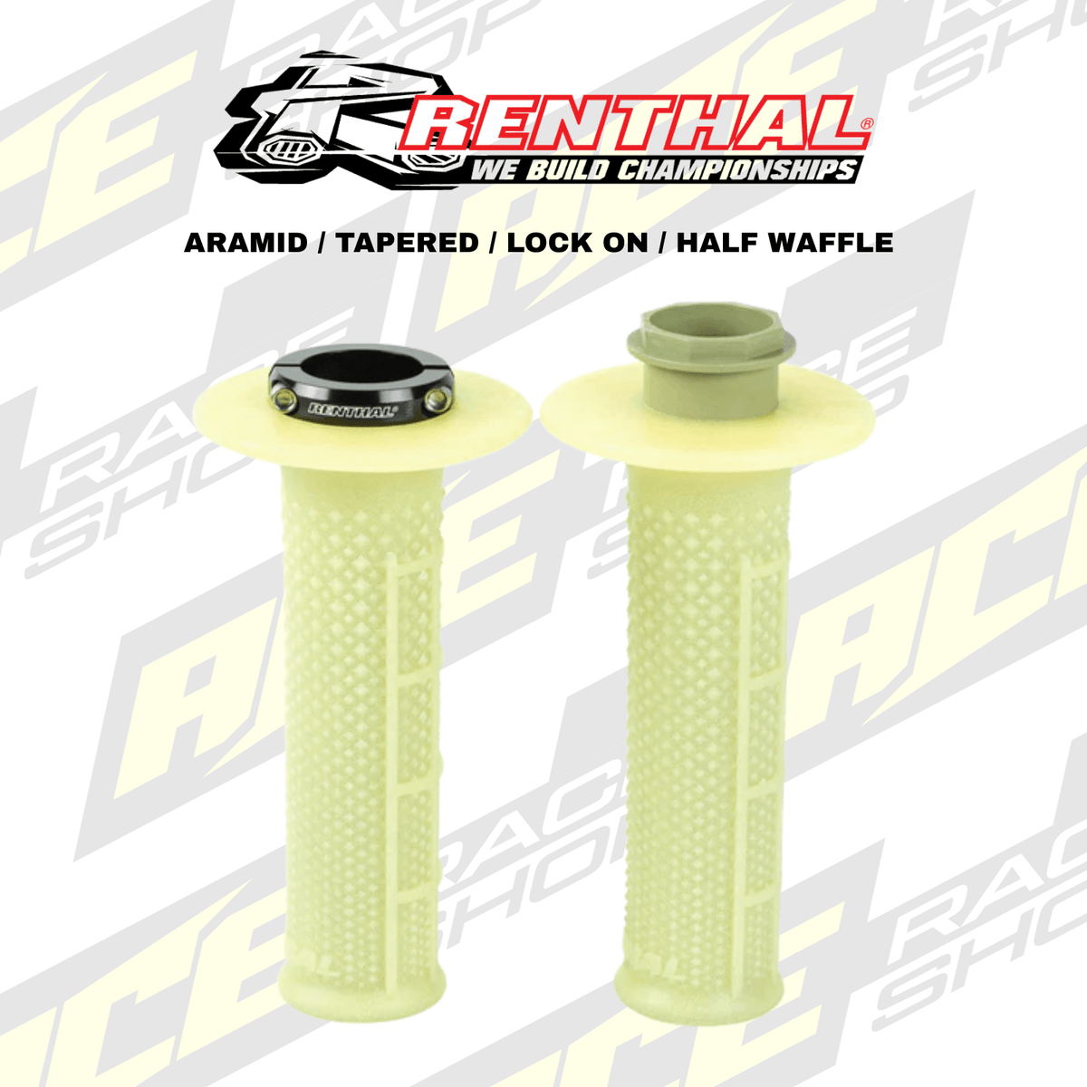 RENTHAL MX R - WORKS LOCK ON ARAMID/TAPERED/HALF WAFFLE HANDLEBAR GRIPS - ACE Race Shop