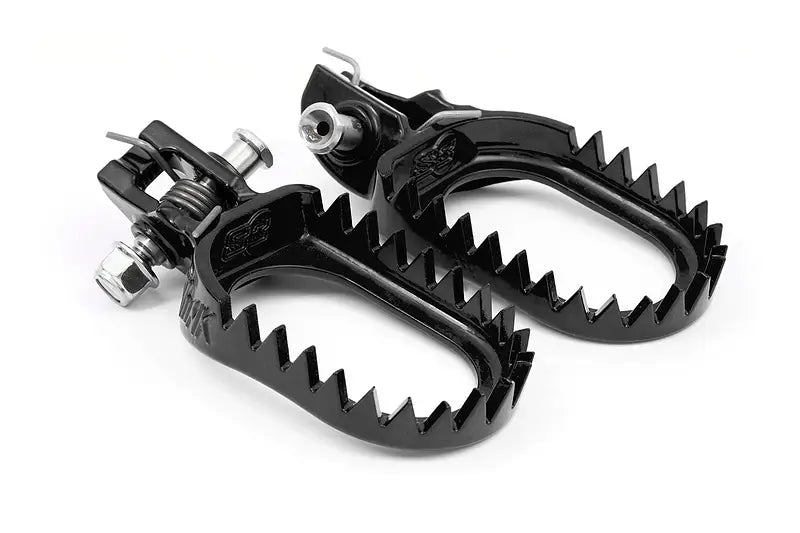 S3 ‘PUNK’ Enduro Footrests – KTM/HUS/GAS– ‘BACK and LOW’ – NEW 2024 TBI Fitment (BLACK) - ACE Race Shop
