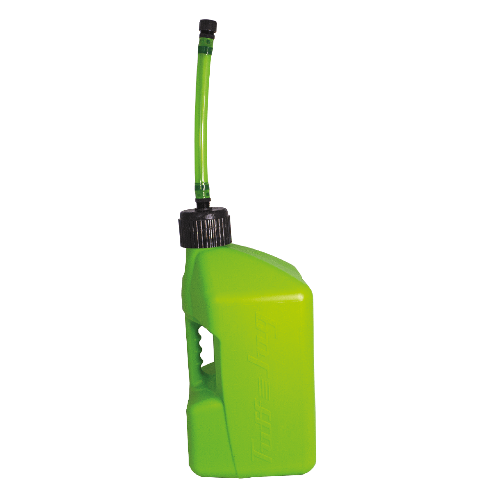 TUFF JUGS 10 LITRE TUFF JUG STD CAP W/ AUTO SPOUT GREEN/GREEN - ACE Race Shop